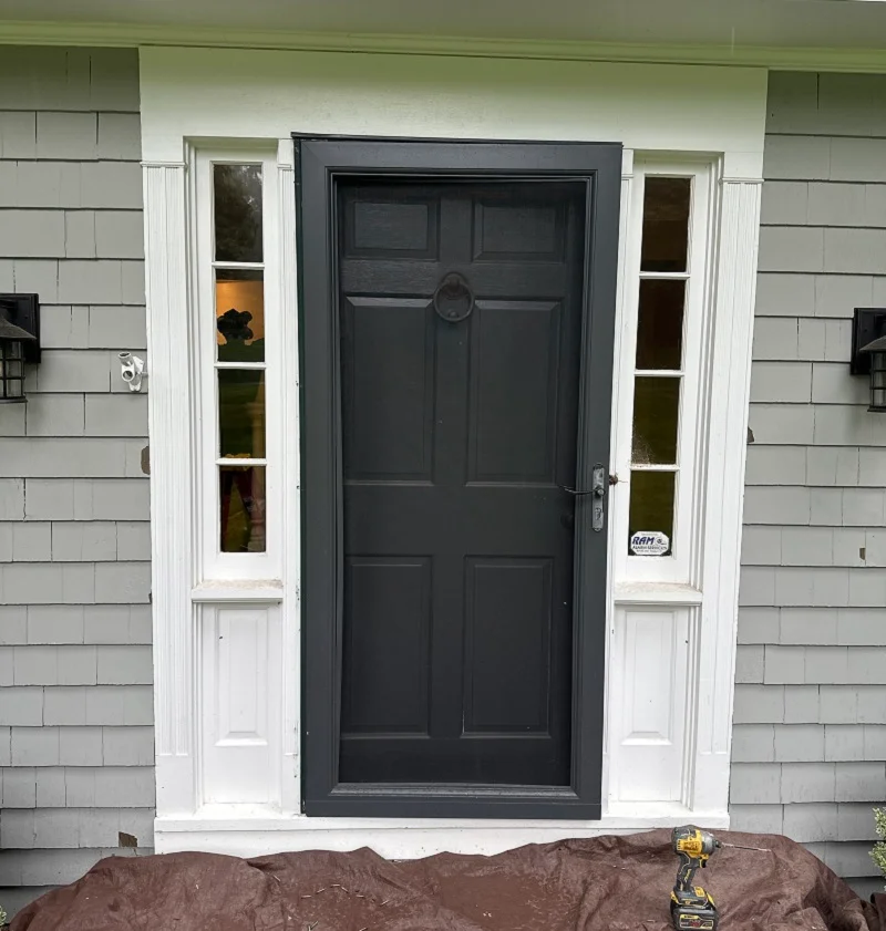 Steel front door needs replacement in Wilton, CT